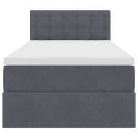Letto con Contenitore Grigio scuro 90 x 200 cm Velluto 3370852