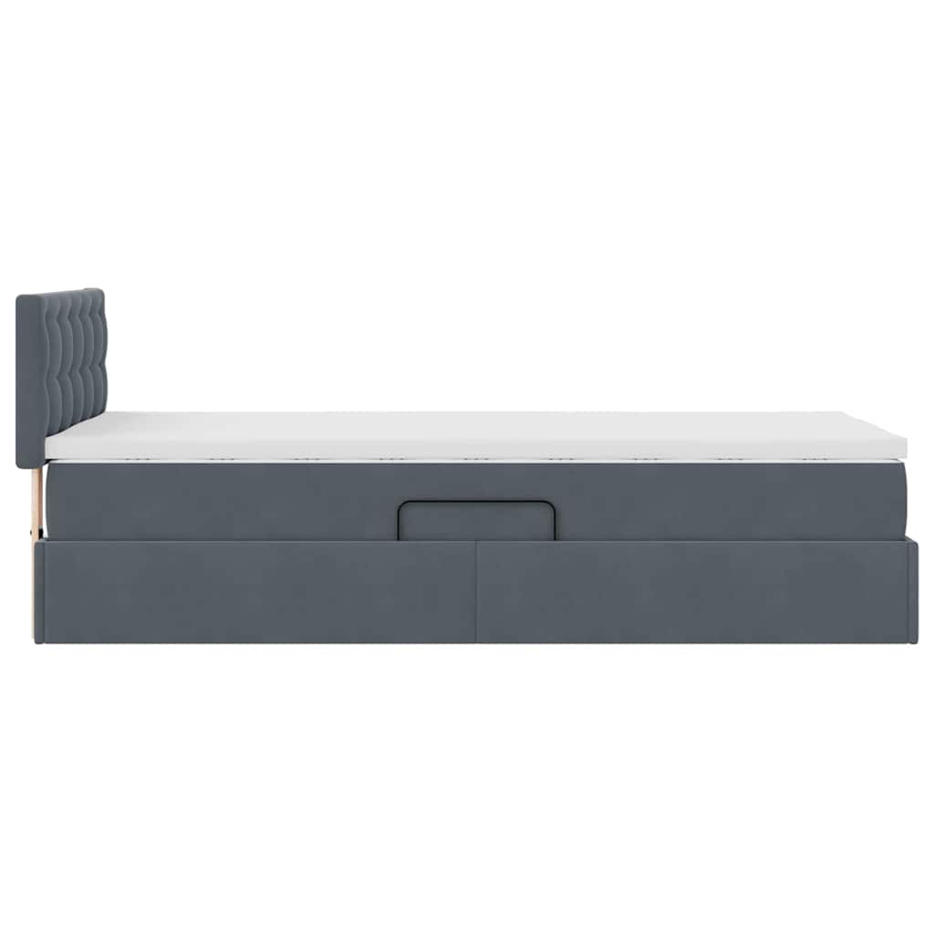 Letto con Contenitore Grigio scuro 90 x 200 cm Velluto 3370852