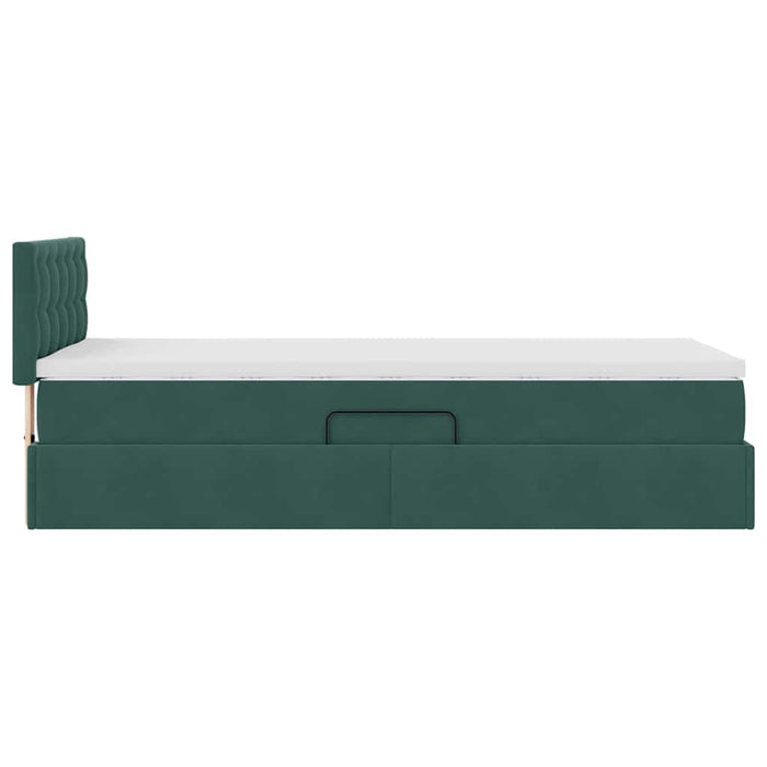 Letto con Contenitore Verde Scuro 90 x 200 cm Velluto 3370854