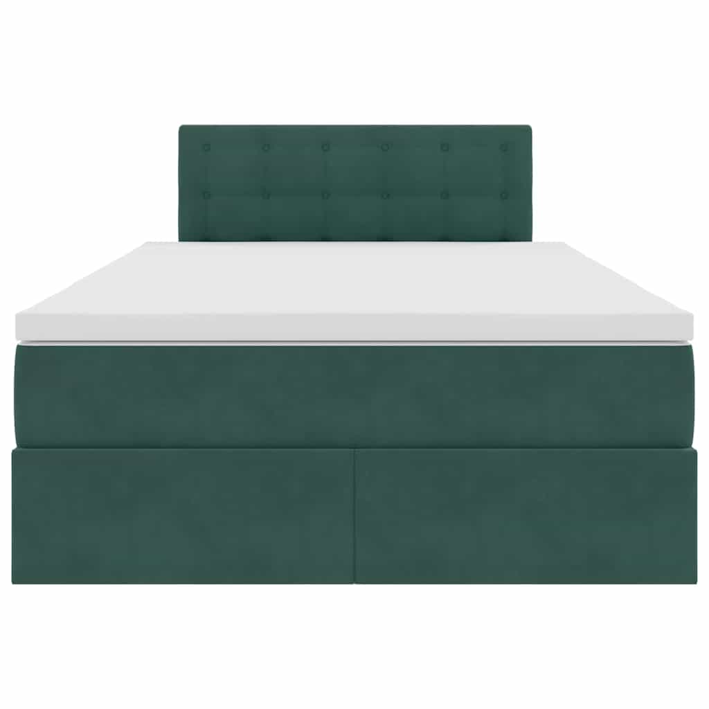 Letto con Contenitore Verde Scuro 120 x 200 cm Velluto 3370872
