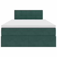 Letto con Contenitore Verde Scuro 120 x 200 cm Velluto 3370872