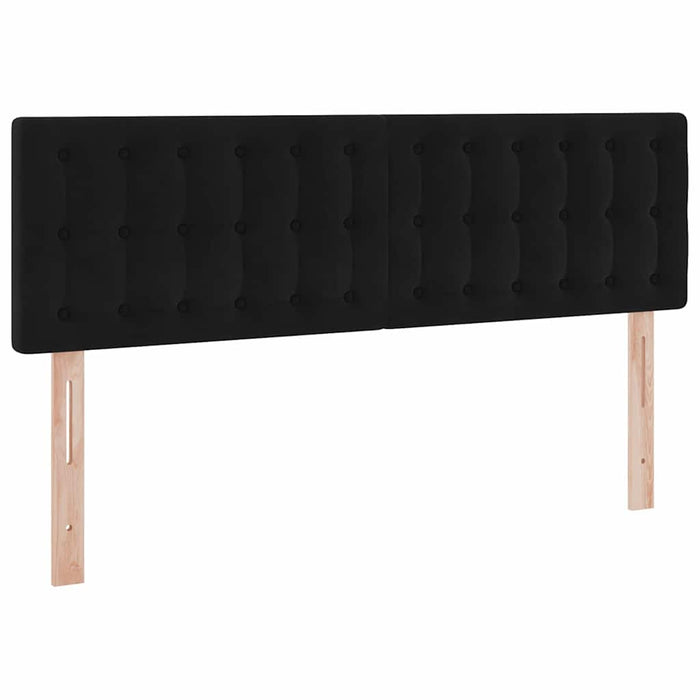 Letto con Contenitore con materasso Nero 140 x 190 cm Velluto 3370877