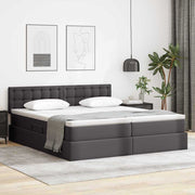 Letto con Contenitore Grigio 180 x 200 cm Pelle Sintetica 3370907