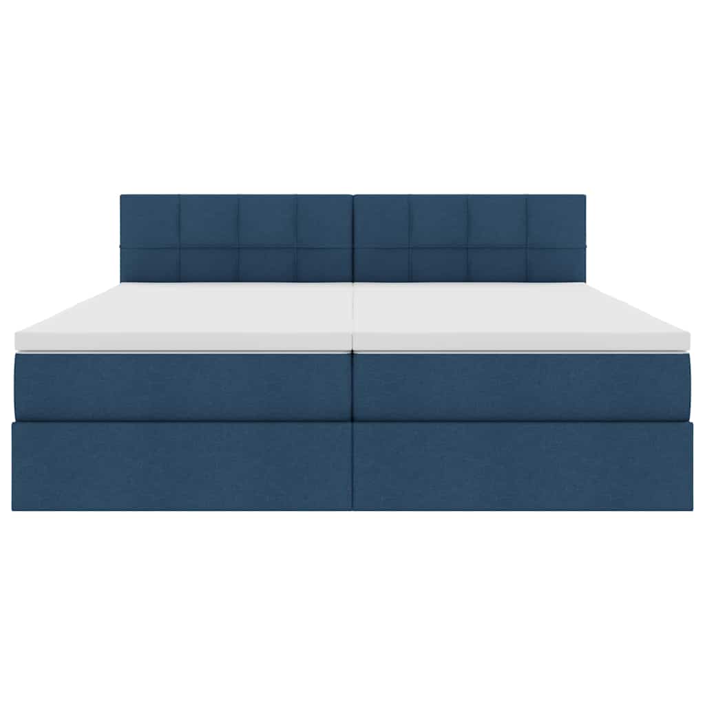 Letto con Contenitore Blu 200 x 200 cm Pelle Sintetica 3370936
