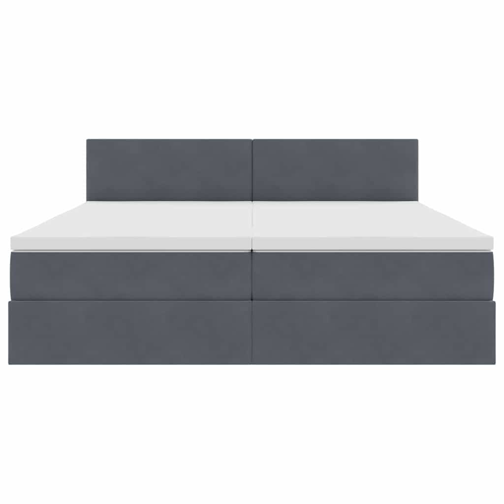 Letto con Contenitore con materasso Grigio scuro 90 x 200 cm 3370962
