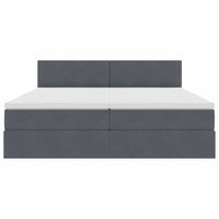 Letto con Contenitore con materasso Grigio scuro 90 x 200 cm 3370962