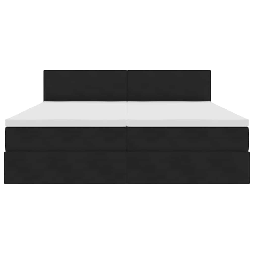 Letto con Contenitore con materasso Nero 100 x 200 cm 3370969