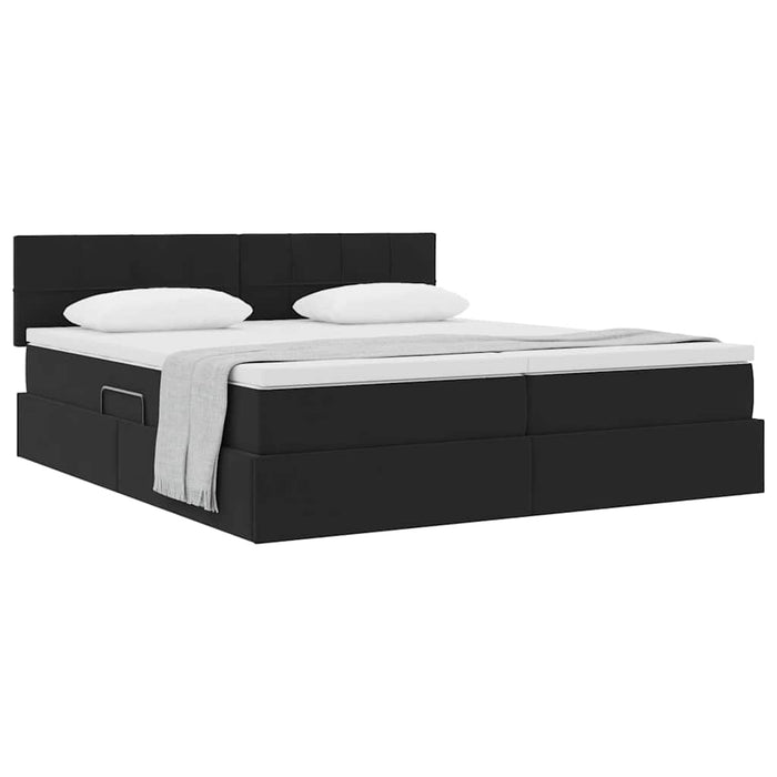 Letto con Contenitore con materasso Nero 90 x 200 cm 3370975