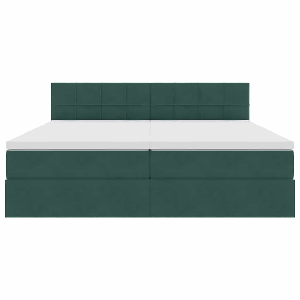 Letto con Contenitore con materasso Verde Scuro 90 x 200 cm 3370976