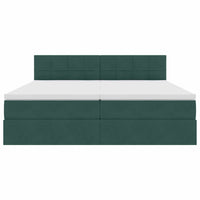 Letto con Contenitore con materasso Verde Scuro 90 x 200 cm 3370976