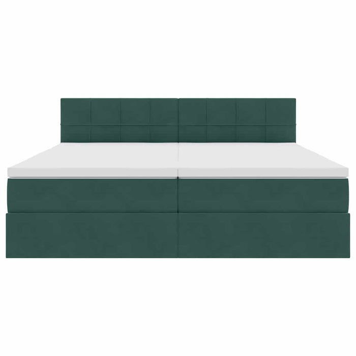 Letto con Contenitore con materasso Verde Scuro 90 x 200 cm 3370976