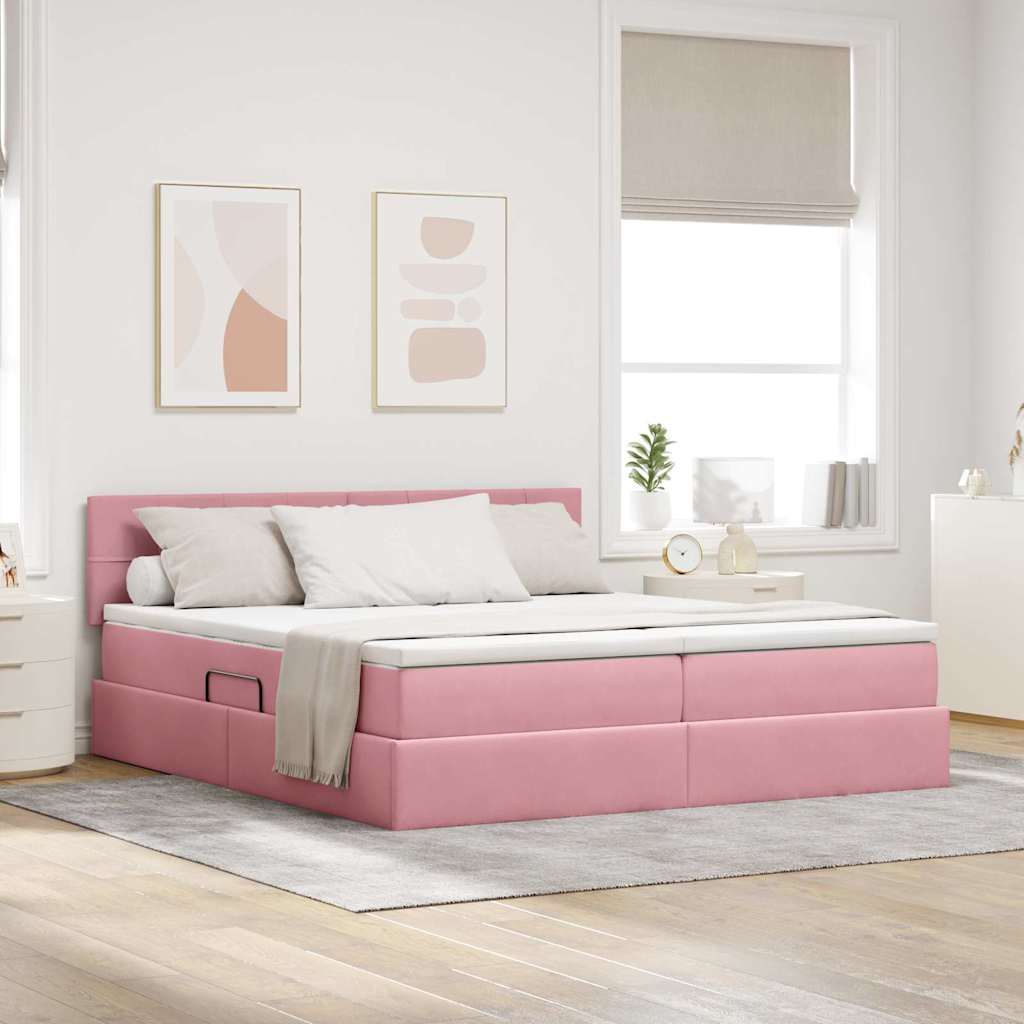 Letto con Contenitore con materasso Rosa 90 x 200 cm 3370978