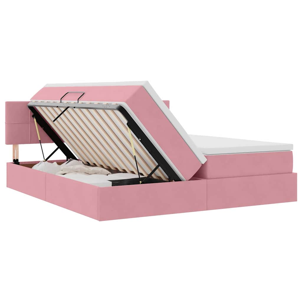 Letto con Contenitore con materasso Rosa 90 x 200 cm 3370978