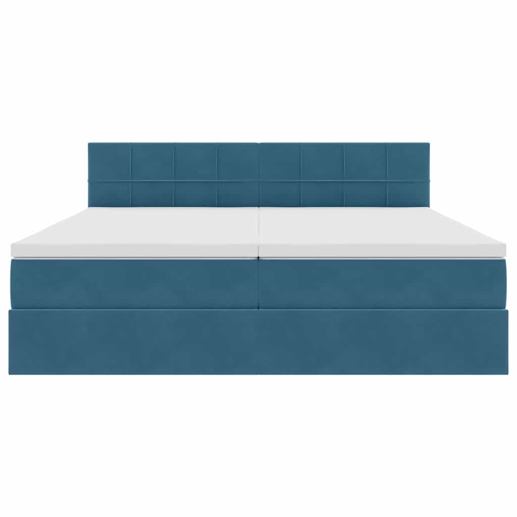 Letto con Contenitore con materasso Blu Scuro 100 x 200 cm 3370983