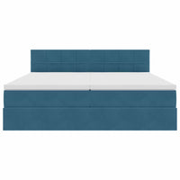 Letto con Contenitore con materasso Blu Scuro 100 x 200 cm 3370983