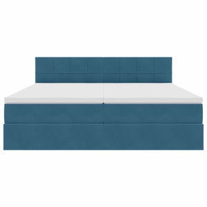 Letto con Contenitore con materasso Blu Scuro 100 x 200 cm 3370983