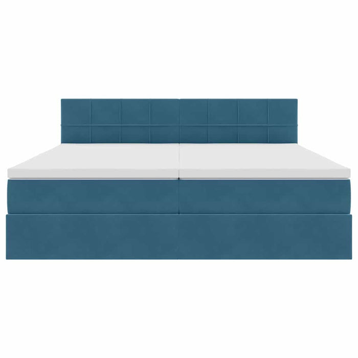 Letto con Contenitore con materasso Blu Scuro 100 x 200 cm 3370983