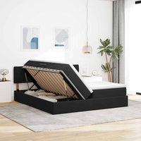 Letto con Contenitore con materasso Nero 90 x 200 cm 3370987