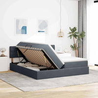 Letto con Contenitore con materasso Grigio scuro 100 x 200 cm 3370992