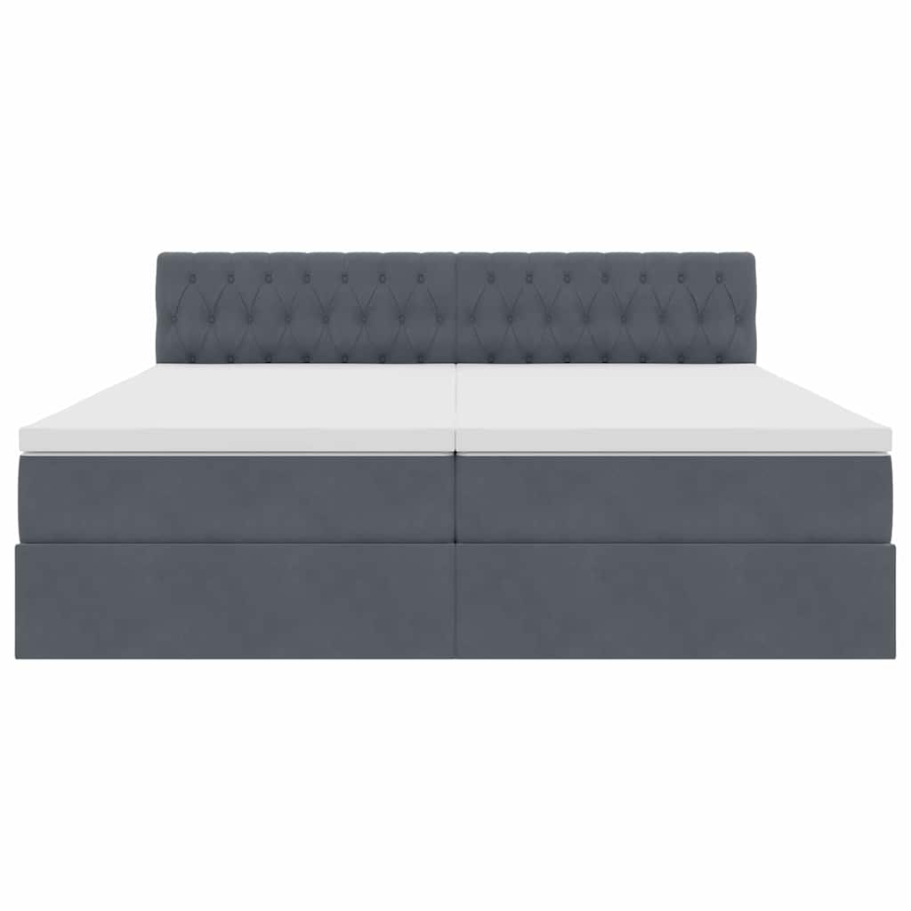 Letto con Contenitore con materasso Grigio scuro 100 x 200 cm 3370992