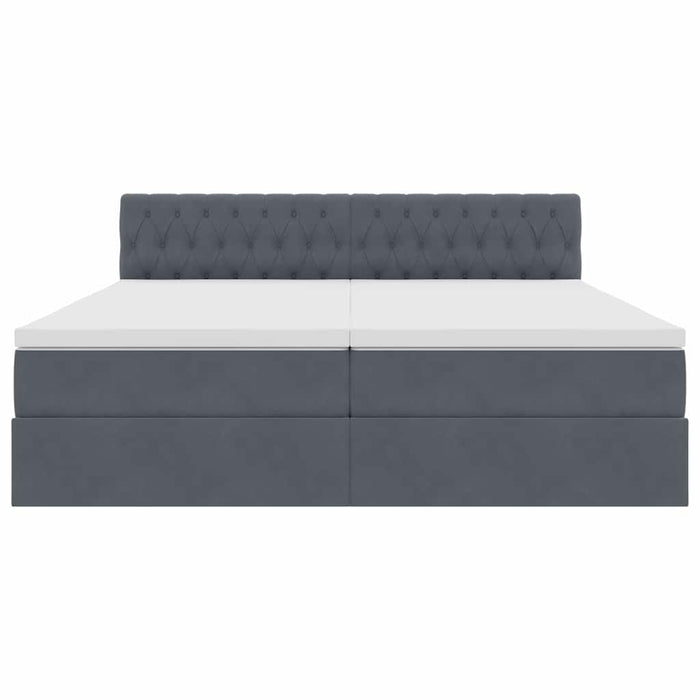 Letto con Contenitore con materasso Grigio scuro 100 x 200 cm 3370992
