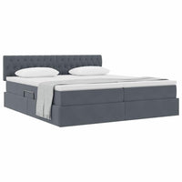 Letto con Contenitore con materasso Grigio scuro 100 x 200 cm 3370992
