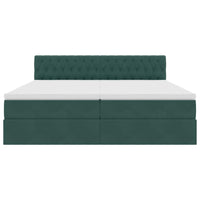 Letto con Contenitore con materasso Verde Scuro 100 x 200 cm 3370994