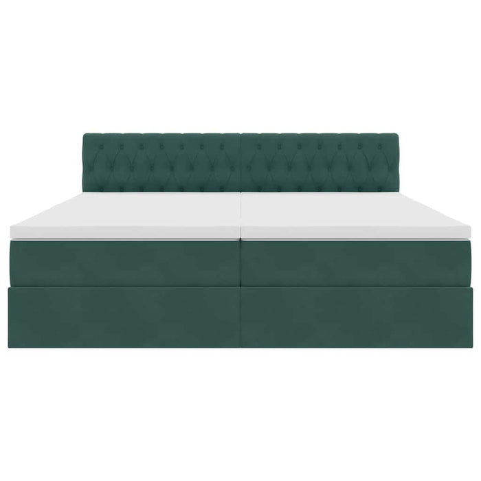 Letto con Contenitore con materasso Verde Scuro 100 x 200 cm 3370994