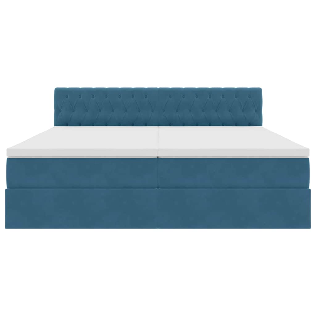 Letto con Contenitore con materasso Blu Scuro 100 x 200 cm 3370995