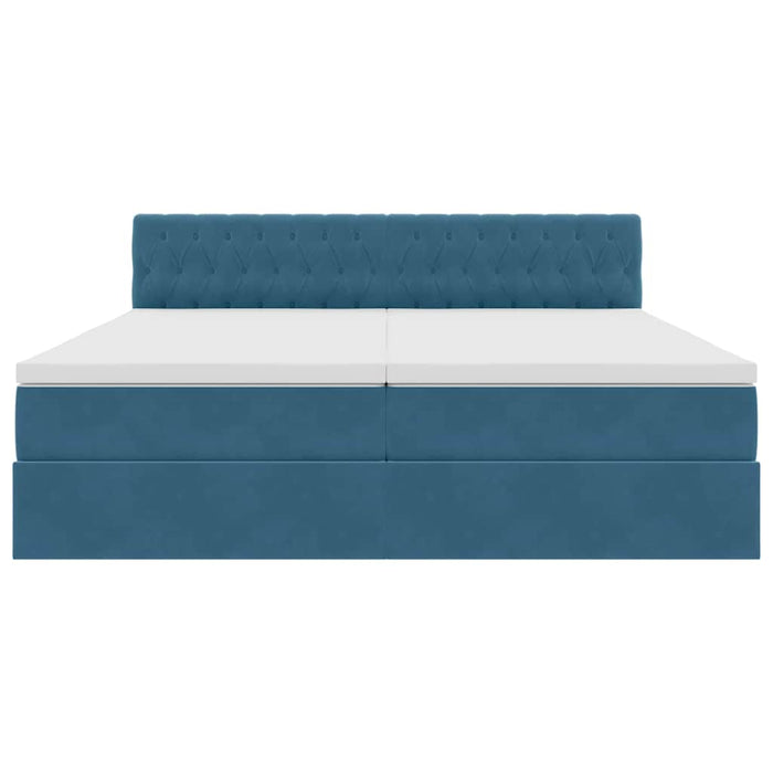 Letto con Contenitore con materasso Blu Scuro 100 x 200 cm 3370995