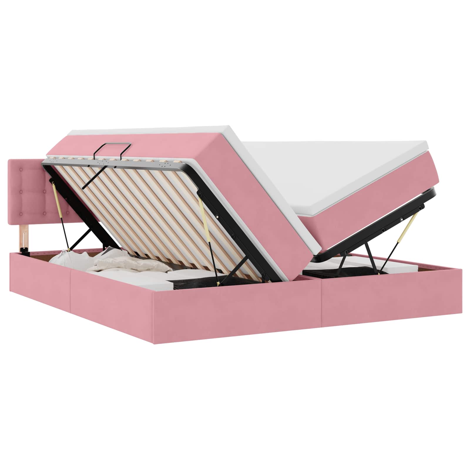 Letto con Contenitore con materasso Rosa 90 x 200 cm 3371002