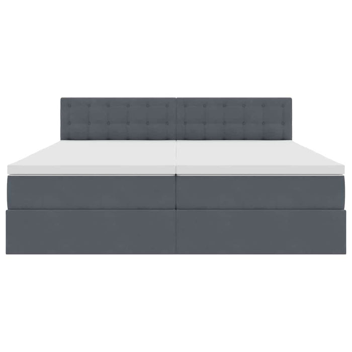 Letto con Contenitore con materasso Grigio scuro 100 x 200 cm 3371004