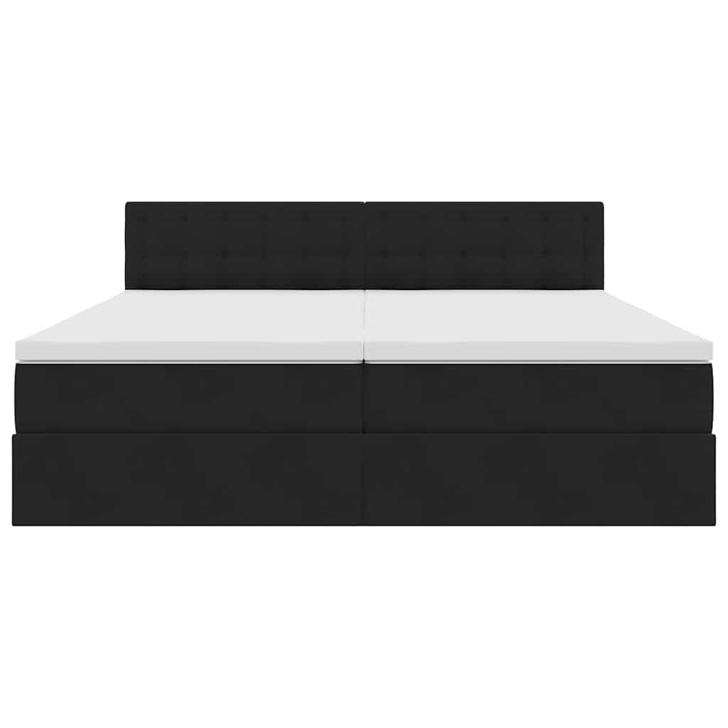 Letto con Contenitore con materasso Nero 100 x 200 cm 3371005