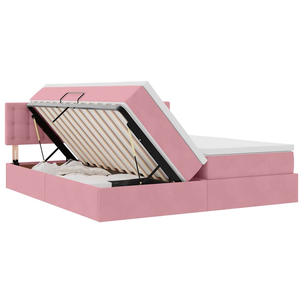 Letto con Contenitore con materasso Rosa 100 x 200 cm 3371008