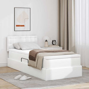 Letto con contenitore e LED con led Bianco Puro 90 x 190 cm 3371010