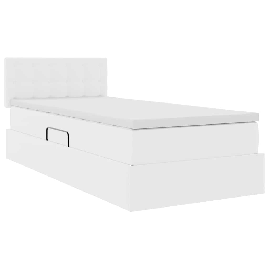 Letto con contenitore e LED con led Bianco Puro 90 x 200 cm 3371014