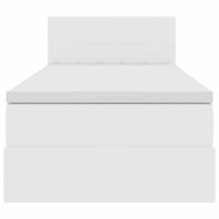 Letto con contenitore e LED con led Bianco Puro 90 x 200 cm 3371014