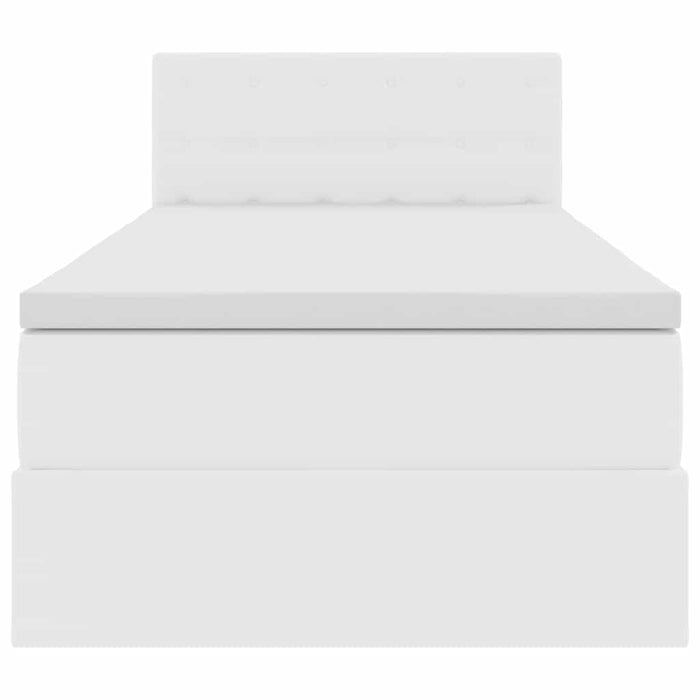 Letto con contenitore e LED con led Bianco Puro 90 x 200 cm 3371014
