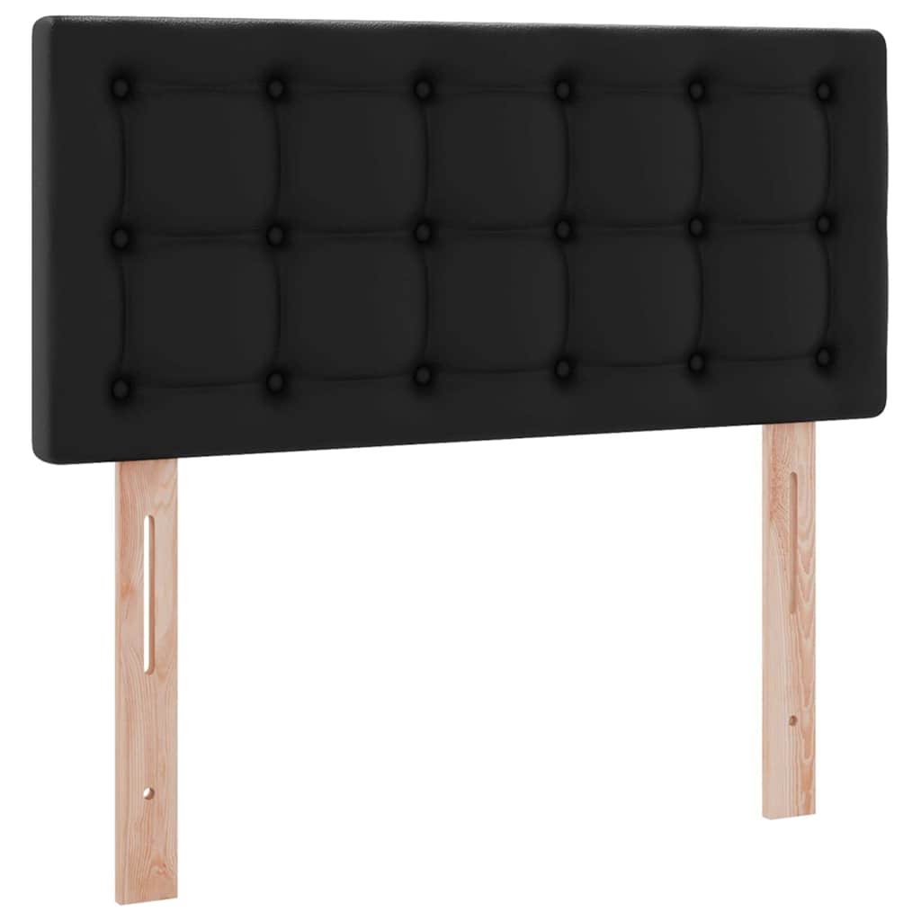 Letto con contenitore e LED Nero 100 x 200 cm Pelle Sintetica 3371017