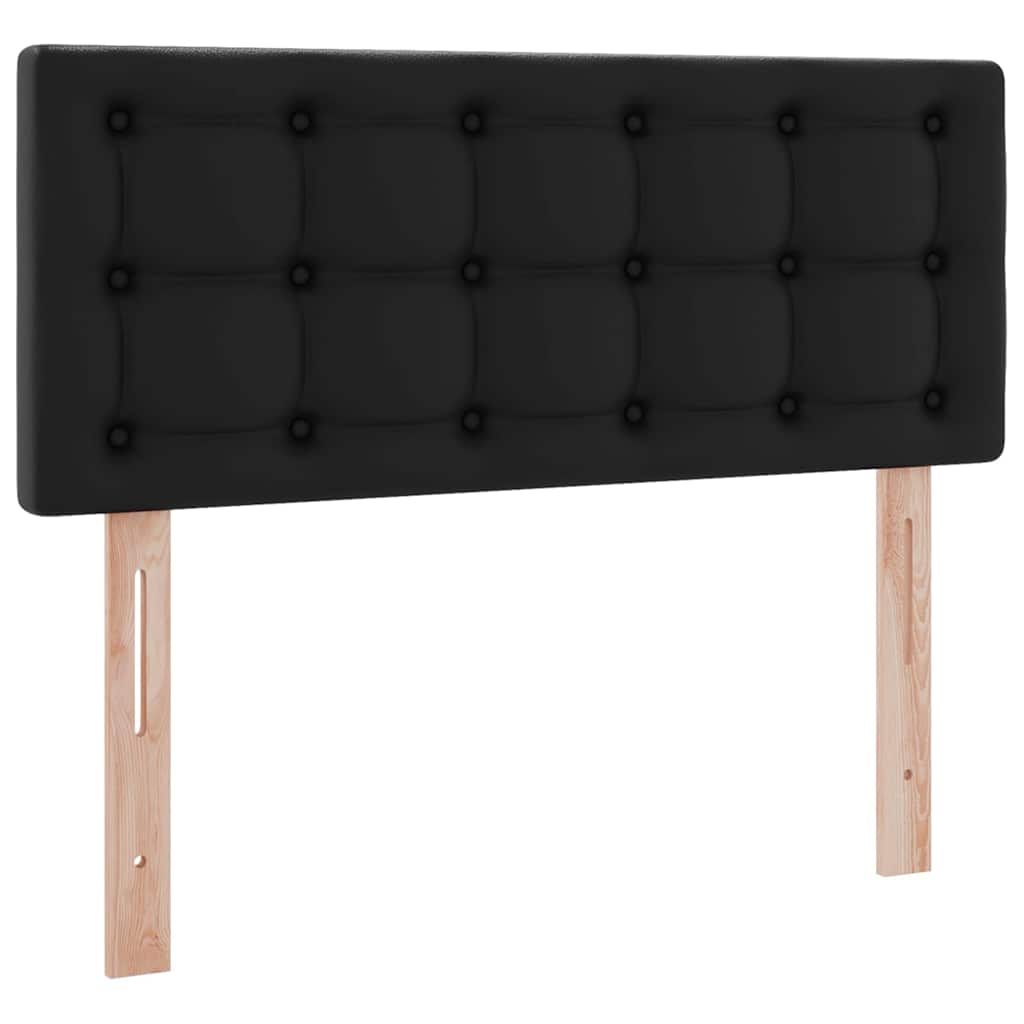 Letto con contenitore e LED Nero 120 x 200 cm Pelle Sintetica 3371025
