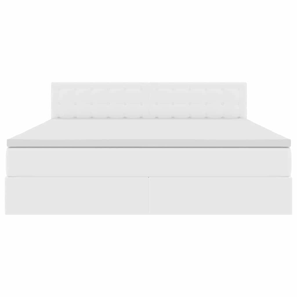 Letto con contenitore e LED Bianco Puro 160 x 200 cm 3371038