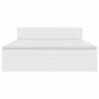 Letto con contenitore e LED Bianco Puro 160 x 200 cm 3371038