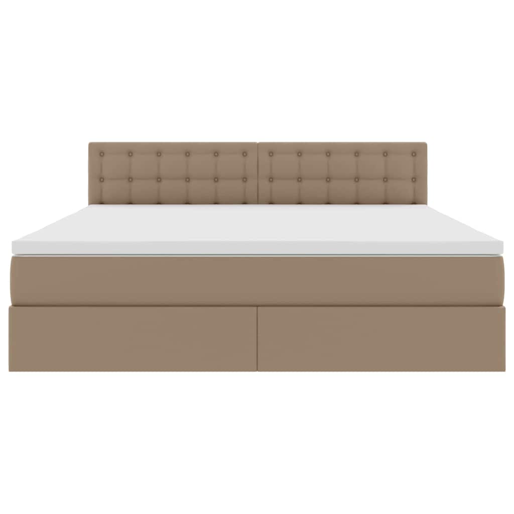 Letto con contenitore e LED con led Cappuccino 160 x 200 cm 3371040