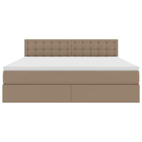 Letto con contenitore e LED con led Cappuccino 160 x 200 cm 3371040