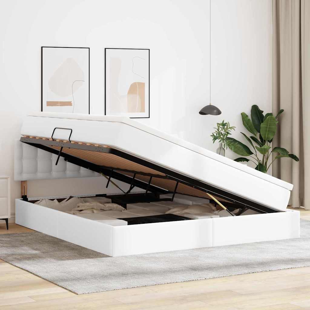 Letto con contenitore e LED Bianco Puro 180 x 200 cm 3371042