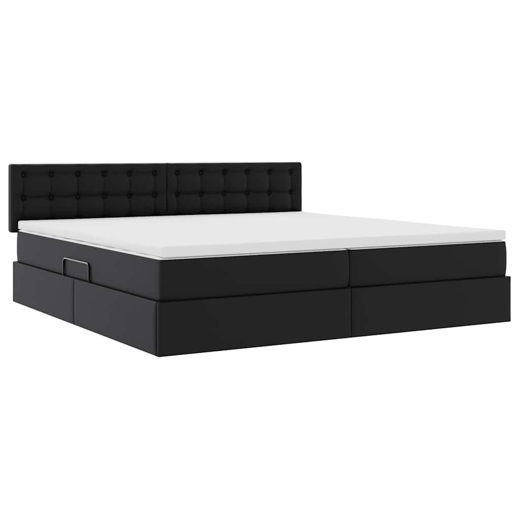 Letto con contenitore e LED Grigio chiaro 200 x 200 cm 3371045