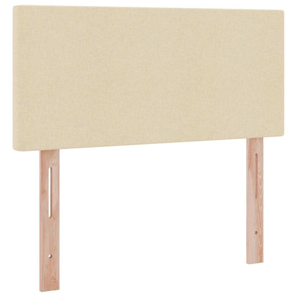 Letto con contenitore e LED con led Crema 90 x 190 cm Tessuto 3371053