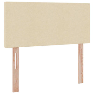 Letto con contenitore e LED con led Crema 90 x 190 cm Tessuto 3371053