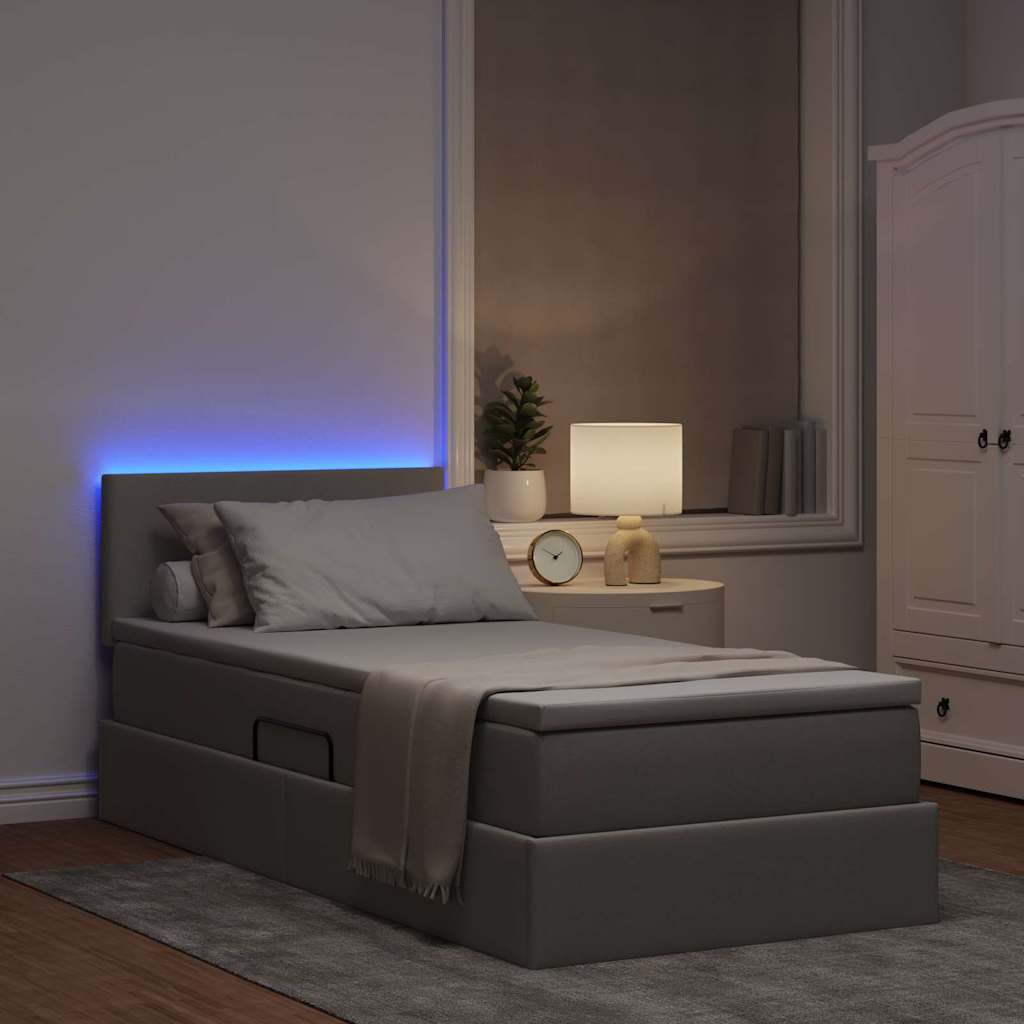 Letto con contenitore e LED con led Talpa 90 x 200 cm Tessuto 3371058