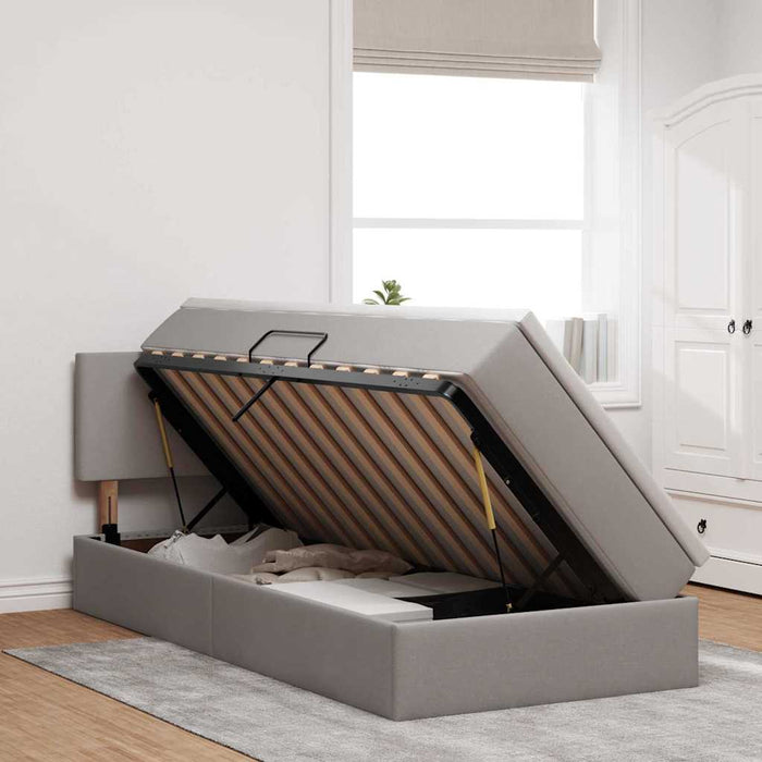 Letto con contenitore e LED con led Talpa 90 x 200 cm Tessuto 3371058